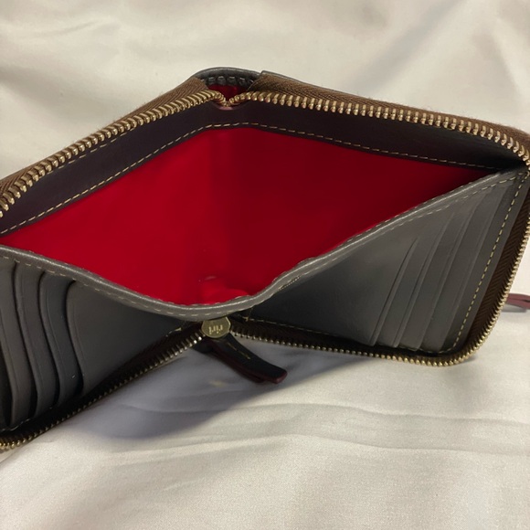 Dooney & Bourke zip around wallet slate Florentine - Picture 7 of 7